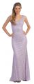 Main image of V-Neck Sleeveless Lace Long Formal Evening Prom Dress